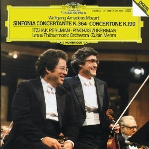 Itzhak Perlman / Pinchas Zukerman / Zubin Mehta / Mozart : Sinfonia Concertante K.364, 2 Violin Concerto K.190