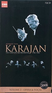 Herbert Von Karajan / 100주년 기념 박스세트 - EMI 녹음 전집 제2집 (The Complete EMI Recordings 1946-1984: Vol. 2 - Opera &amp; Vocal) (72CD, BOX SET)