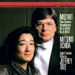 Mitsuko Uchida, Jeffrey Tate / Mozart: Piano Concertos No.15 KV450 / No.16 KV451