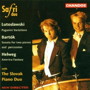 Safri Duo With The Slovak Piano Duo / Lutoslawski, Bartok, Helweg – Paganini Variations / Sonata For Two Pianos And Percussion / American Fantasy