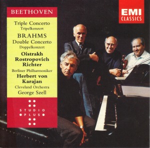 David Oistrakh / Mstislav Rostropovich / Sviatoslav Richter / Herbert von Karajan / Beethoven: Triple Concerto &amp; Brahms: Double Concerto