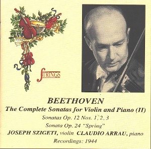 Joseph Szigeti, Claudio Arrau / Beethoven: Sonatas For Violin &amp; Piano (미개봉)