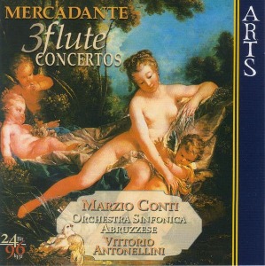 Marzio Conti, Orchestra Sinfonica Abruzzese, Vittorio Antonelli / Mercadante: 3 Flute Concertos