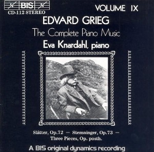 Eva Knardahl / Grieg : Piano Music, Vol. 9