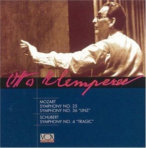 Otto Klemperer / Mozart : Symphonies Nos.25 K.183, 36 &#039;Linz&#039;, Schubert : Symphony No.4 D.417 &#039;Tragic&#039;
